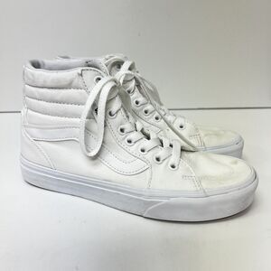 VANS Old Skool unisex W 6.5 M 8 White Sk8 Hi Top Canvas Skate Shoes